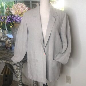 Vintage Eileen Fisher flax linen oversized jacket